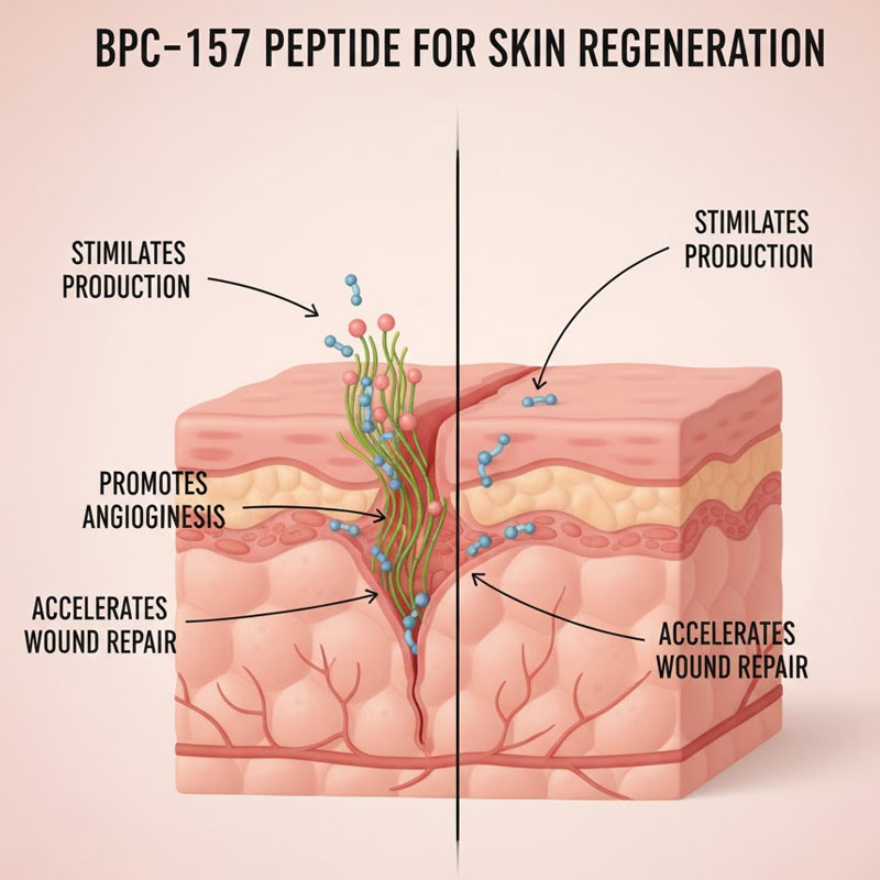 BPC-157 peptide benefits for skin regeneration by Only Peptide