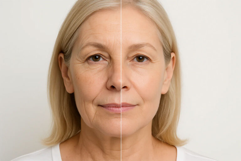 Before and After Peptides for Glowing Skin Results